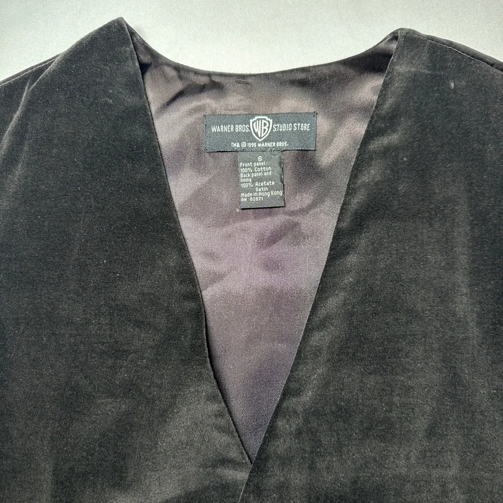 Vtg‎ Warner Bros Bugs Bunny Vest Mens S Black Velvet Looney Tunes 1995 Waistcoat